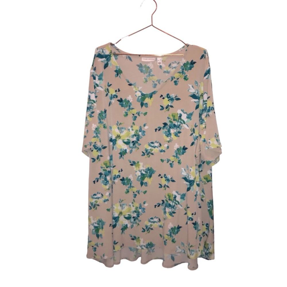 Susan Graver QVC Black Floral Stretch Top - Size 5X